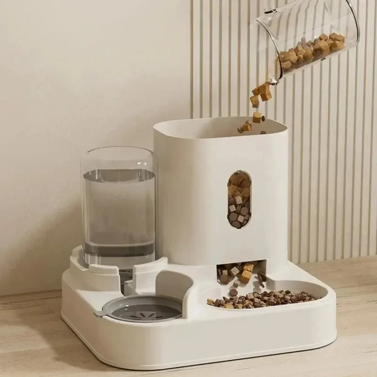 Comedero Automático para Perros y Gatos con Fuente de Agua – Gran Capacidad, Dispensador de Comida y Agua para Mascotas 🐶🐱