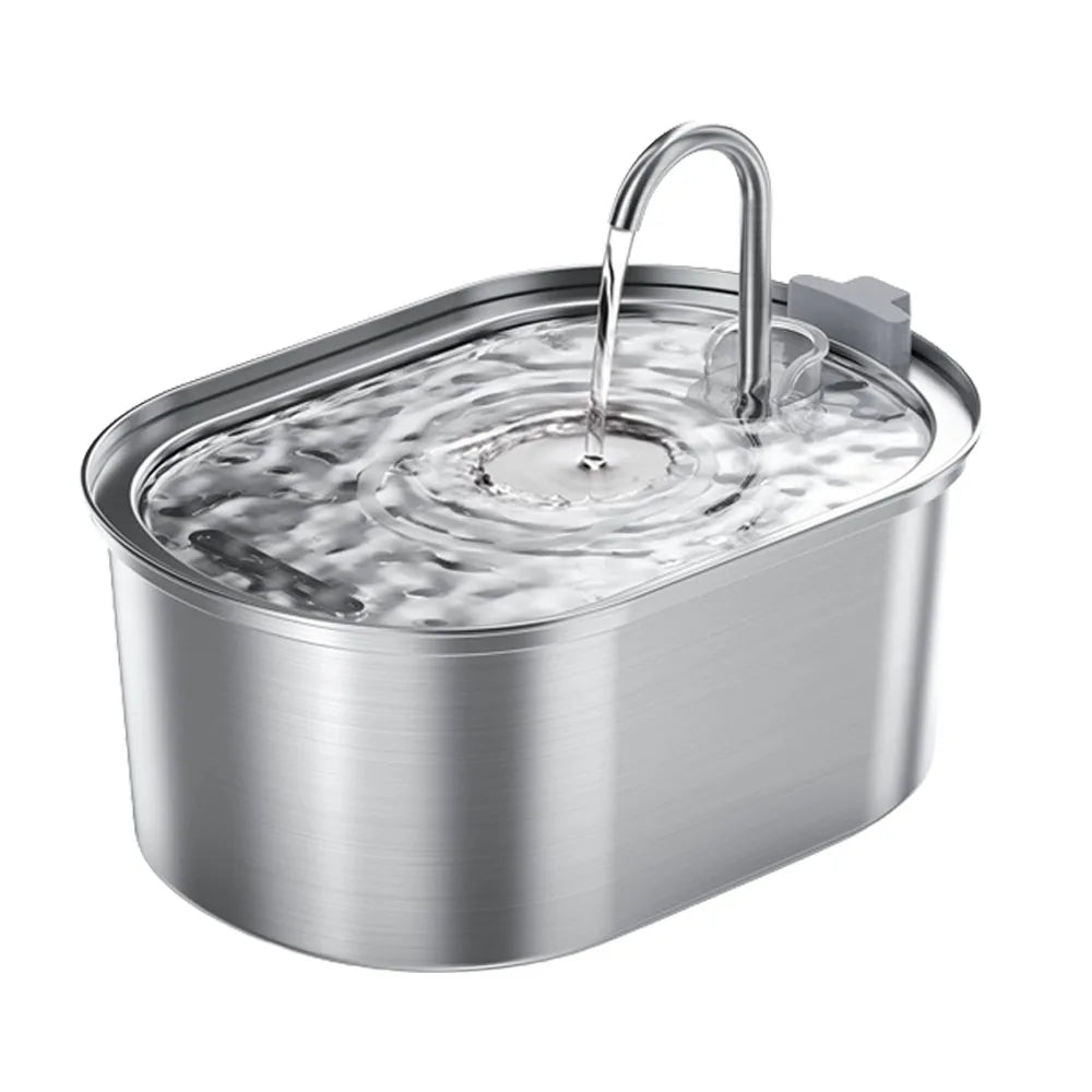 Fuente de agua inteligente para gatos y perros 🐱🐶 — Bebedero automático acero inoxidable 3,2 L