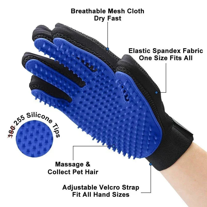 Guantes de Aseo para Mascotas 🐶🐱 | Cepillo de Silicona para Perros y Gatos – Masaje, Limpieza y Quita Pelos
