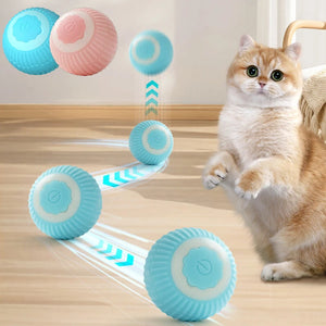 Bola interactiva automática para gatos — Juguete recargable Tipo-C, pelota rodante inteligente para interior