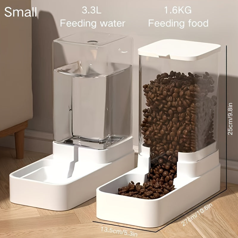 Alimentador Automático + Bebedero Para Perros y Gatos — Sin Pilas, Rellenado Fácil