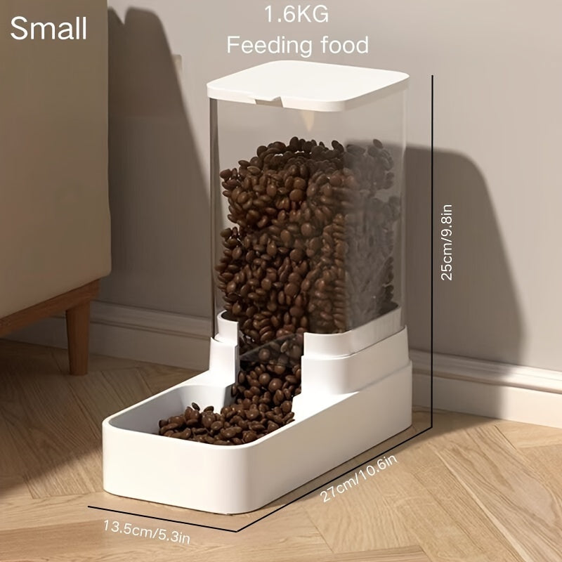 Alimentador Automático + Bebedero Para Perros y Gatos — Sin Pilas, Rellenado Fácil
