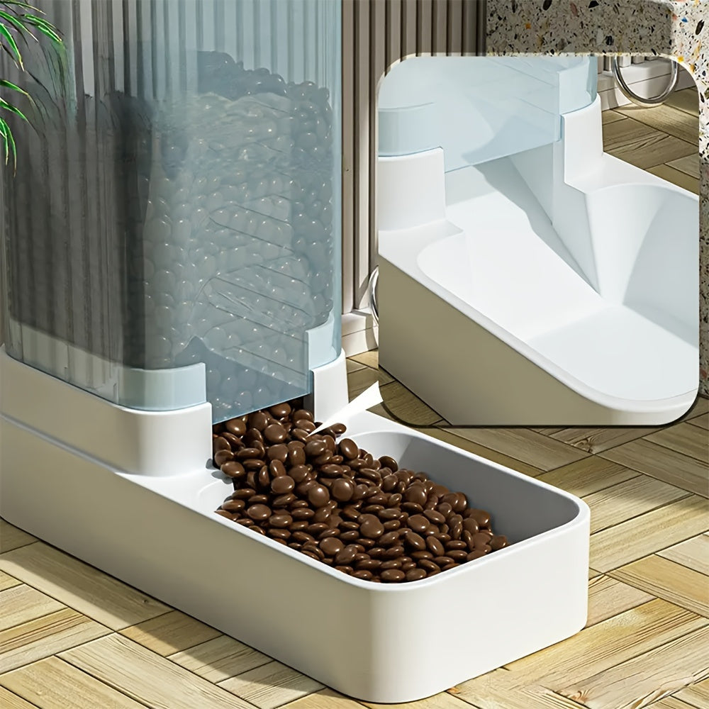 Alimentador Automático + Bebedero Para Perros y Gatos — Sin Pilas, Rellenado Fácil