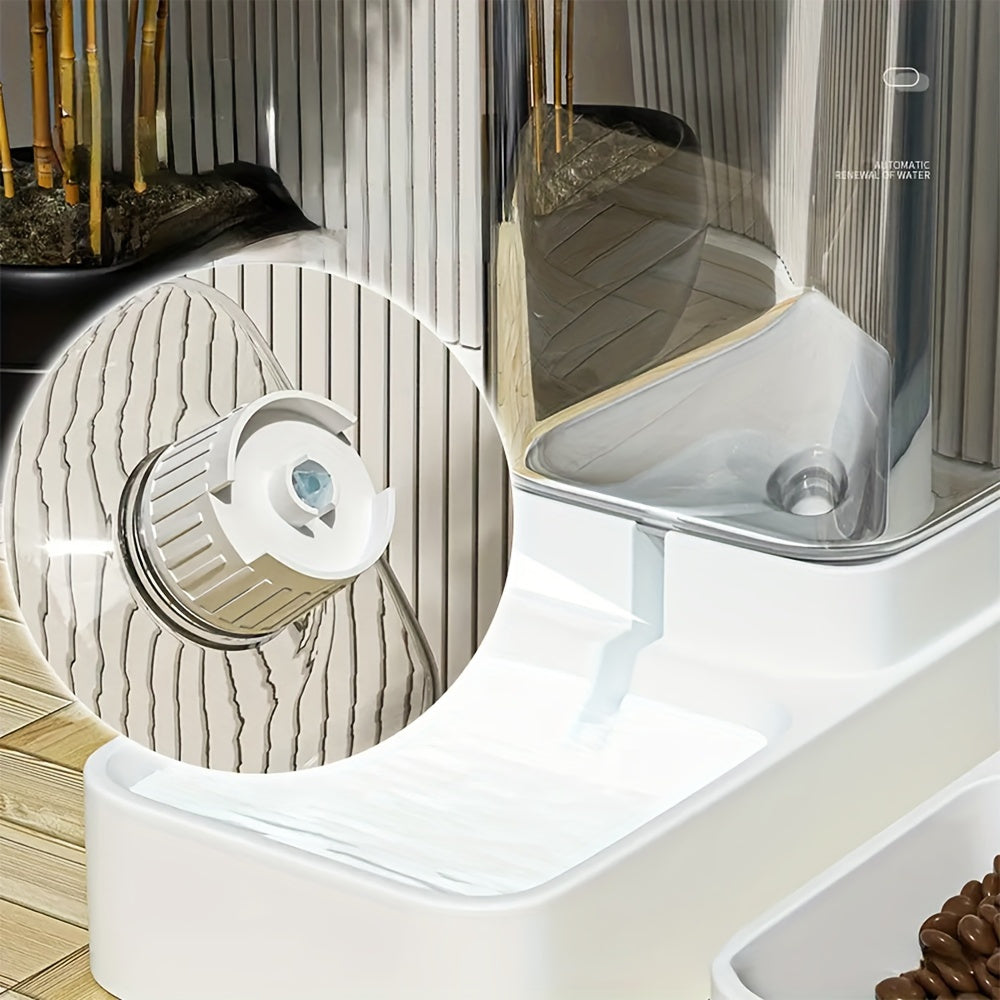 Alimentador Automático + Bebedero Para Perros y Gatos — Sin Pilas, Rellenado Fácil