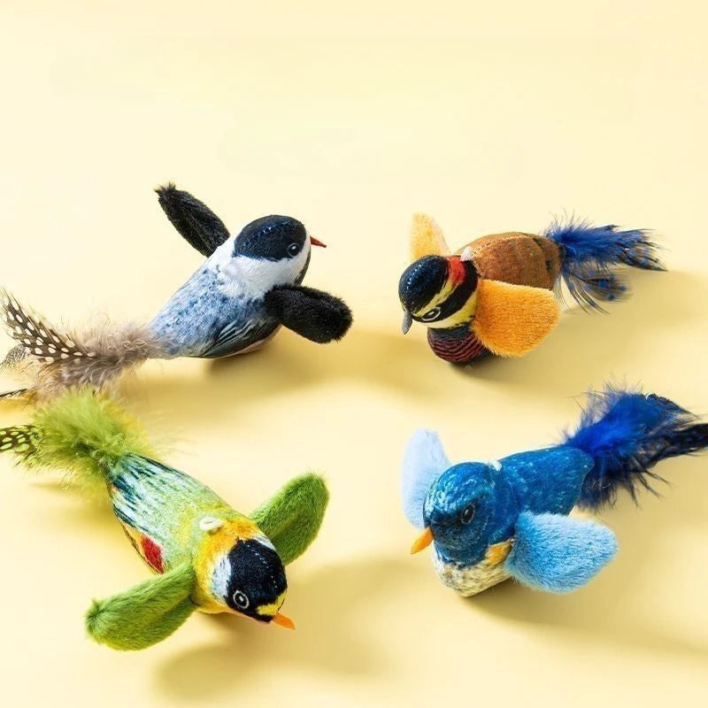 Interactive cat toy — Bird with sound and built-in catnip 🐦🌿