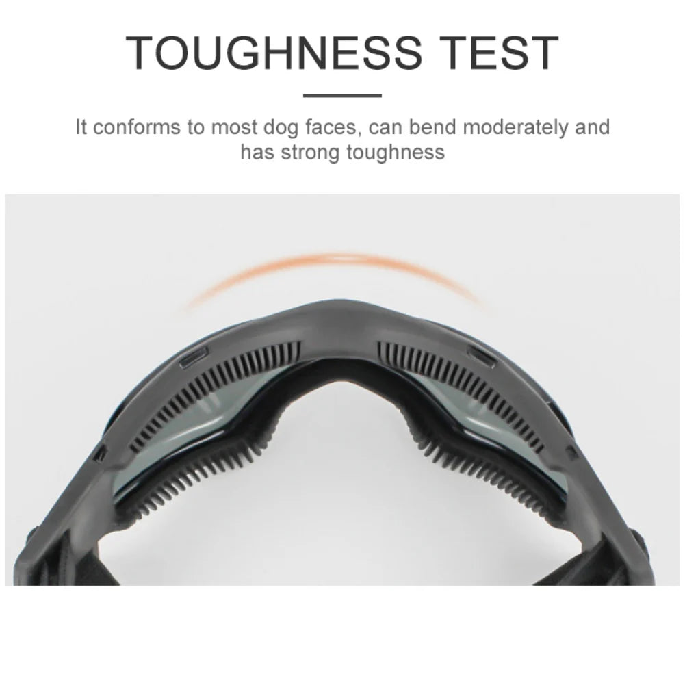 Gafas de sol UV para perros pequeños y medianos — Montura suave ventilada, lentes policarbonato y correas ajustables 😎🐶