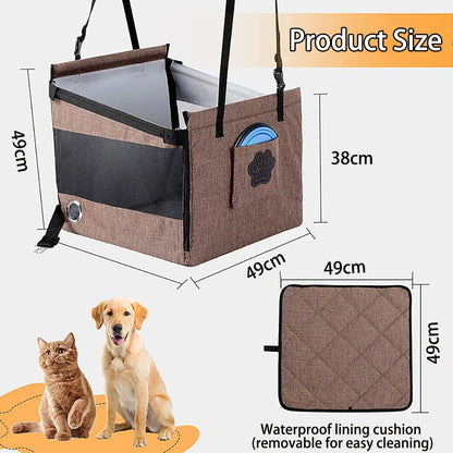 Pet Carrier Car Seat with Cushion 🐶 — Removable, Washable and Comfortable for Travel 