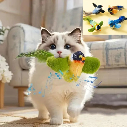 Interactive cat toy — Bird with sound and built-in catnip 🐦🌿