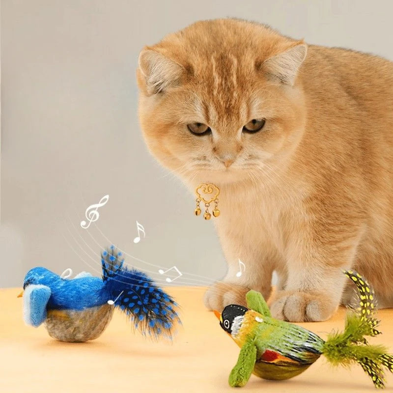 Interactive cat toy — Bird with sound and built-in catnip 🐦🌿