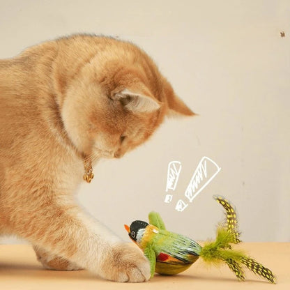 Interactive cat toy — Bird with sound and built-in catnip 🐦🌿