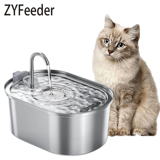 Fuente de agua inteligente para gatos y perros 🐱🐶 — Bebedero automático acero inoxidable 3,2 L