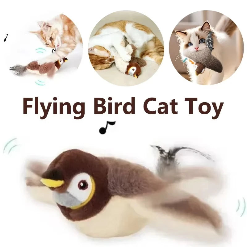 Interactive bird toy for cats — rechargeable plush toy with catnip 🐦🐱