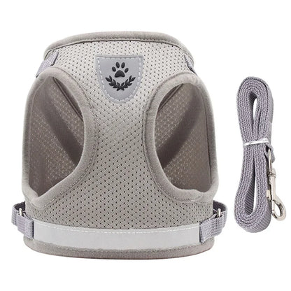 Harness and leash for cats and small dogs — Reflective anti-escape mesh vest (XS-XL)