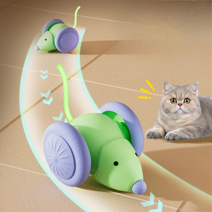 Rechargeable Interactive Cat Toy — Automatic Mouse/Car with Obstacle Avoidance