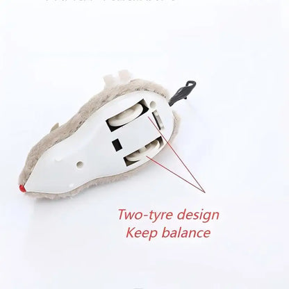 Interactive plush mouse for cats — realistic battery-free toy 🐭