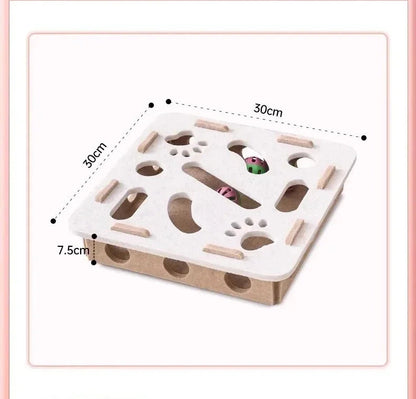 Juguete Rompecabezas para Gatos — Caja de Fieltro con Pelota 🐾🎾