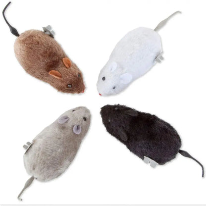 Interactive plush mouse for cats — realistic battery-free toy 🐭