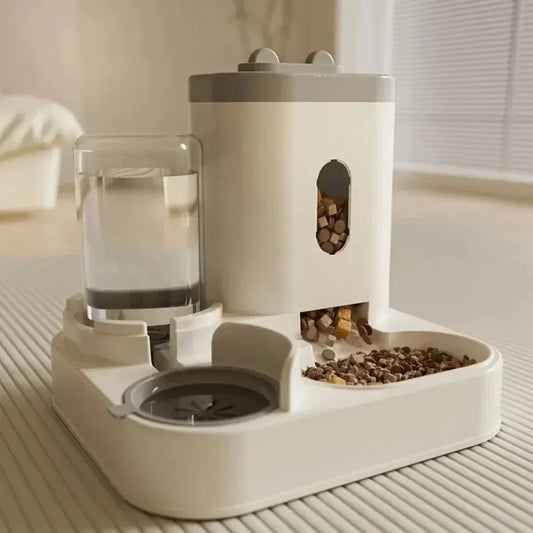 Comedero Automático para Perros y Gatos con Fuente de Agua – Gran Capacidad, Dispensador de Comida y Agua para Mascotas 🐶🐱