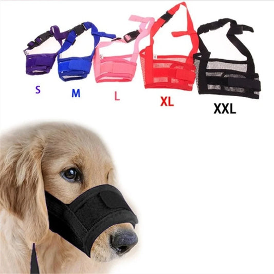 Bozal Antiladridos Ajustable para Perros — Malla Transpirable & Correas de Nylon (S–XXL) 🐶🔒