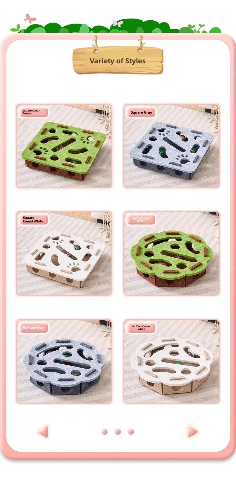 Juguete Rompecabezas para Gatos — Caja de Fieltro con Pelota 🐾🎾