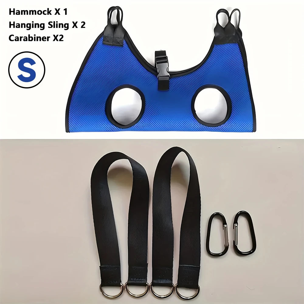Hamaca de sujeción tamaño S de grooming y aseo para mascotas. Contiene dos correas colgantes y dos hebillas.