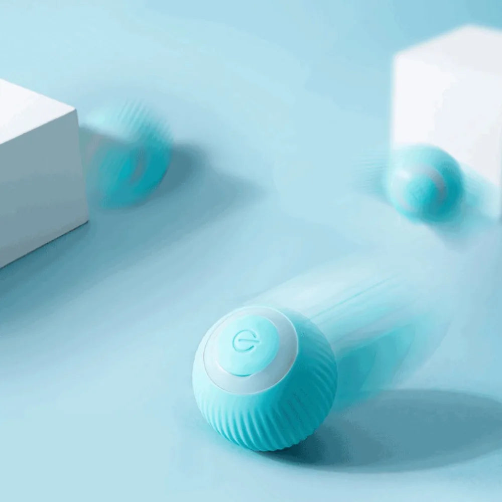 Movimiento automático de bolas azules rodantes para gatos